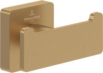 Villeroy & Boch Ventajas Del Producto: Dise&ntilde;o Refinado: El Gancho Doble Para Toallas Villeroy & Boch Elements - Striking Brushed Gold Destaca Por Su Dise&ntilde;o Contempor&aacute;