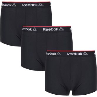 Reebok Heren Redgrave Sport Boxershorts (Set van 3) (Zwart)