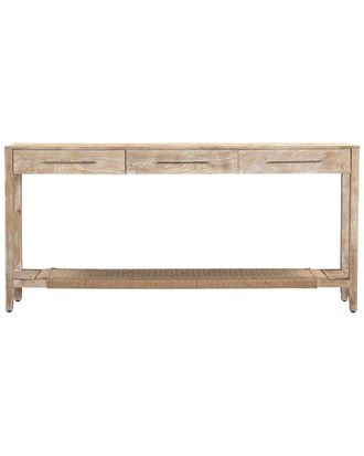 LR Home Lr Home Rayle Coastal Solid Wood & Jute Handmade Console