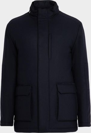 Corneliani Mens Technical Cashmere Field Jacket