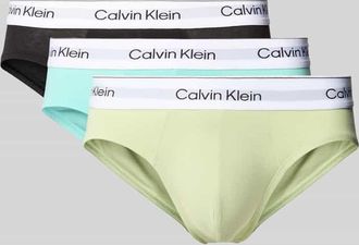 Calvin Klein Underwear Slip mit Label-Bund im 3er-Pack in Blau, Größe XL