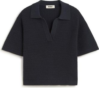 Ecoalf Anna Knit Polo-Shirt f&uuml;r Damen | schwarz
