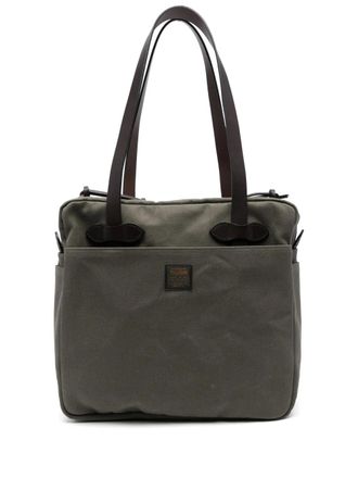 Filson rugged twill tote bag - men - Cotton/Calf Leather - One Size - Green