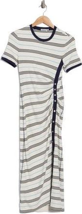 SIMKHAI Shanna Stripe Midi Dress in White Multi Stripe at Nordstrom Rack, Size X-Small