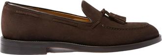 Scarosso Bruine Suede Kwastjes Loafers - Heren - Loafers - Bruin - 40 1/2 EU - Su&egrave;de - Schoenen