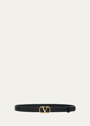 Valentino Garavani VLogo Signature Leather Belt, 20MM