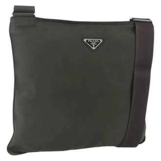 Prada Pre-owned Nylon Cross Body Bag - Dames - Pre-owned - Groen - Maat: ONE Size Nylon