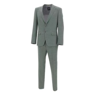 HUGO BOSS Hugo, Single Breasted Suits, male, Green, Size: M Boss Dresses Green