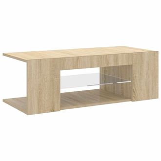 vidaXL Vidaxl - Mueble De Tv Con Luces Led Roble Sonoma 90x39x30 Cm