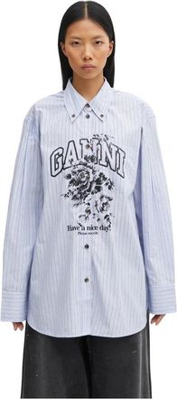 Ganni Mujer, Blusas y Camisas, Azul, Talla: M