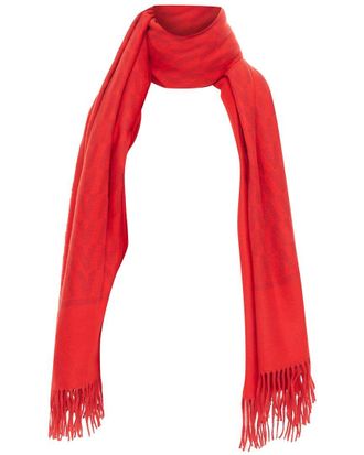 Valentino Vlogo Fringed Cashmere Blanket Scarf (Authentic Pre-Loved)