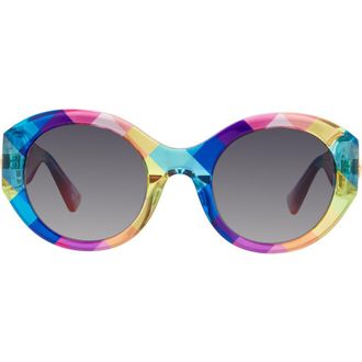 Kurt Geiger 51mm Sunglasses in Pattern Multicolor/Dark Grey at Nordstrom