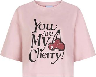 Dante6 Cherry T-Shirt - Dames - T-shirts - Roze - XS - Katoen - Tops