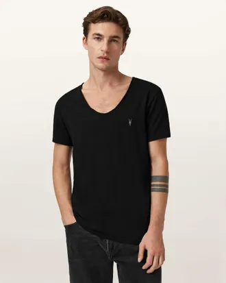 AllSaints Tonic Scoop Neck Slim Ramskull T-Shirt