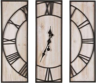 Beliani Orologio da parete in legno chiaro 75 x 75 cm coatlan