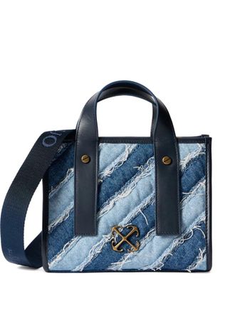 Off-white Quilting denim tote bag - women - Acrylic/Cotton/Calf Leather/Cotton - OS - Blue