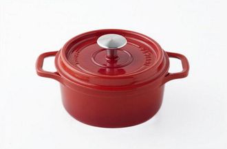 Invicta Cacerola Redonda De Hierro Fundido Esmaltado 22 Cm Rub&iacute; - 402220 - Invicta