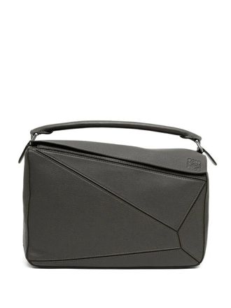 Loewe large Puzzle leather shoulder bag - Grey
