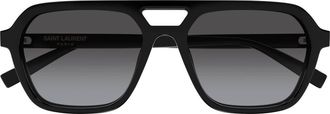 Saint Laurent Gender Inclusive SL 905 Aviator Sunglasses in Black at Nordstrom
