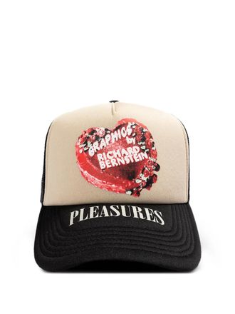 Pleasures logo-print baseball cap - unisex - Cotton - One Size - Black