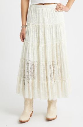 BP. Lace Maxi Skirt in Ivory at Nordstrom, Size Xx-Small