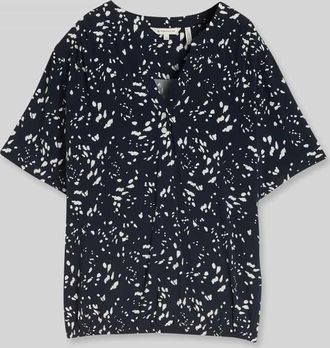 Tom Tailor Regular Fit Bluse aus reiner Viskose in Marine, Gr&ouml;&szlig;e 34