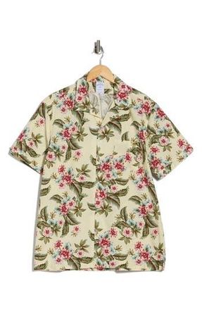 Brooks Brothers Short Sleeve Tropical Shirt in Yellow Green at Nordstrom Rack, Size Xx-Large