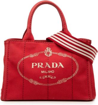 Prada Pre-owned Prada Small Canvas Canapa Logo Tote Ladies AWVQPKXVAIJEE81N