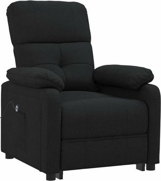 vidaXL Sillón reclinable eléctrico de tela negro Vidaxl