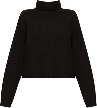 Lisa Yang Zerlina Kasjmier Coltrui - Dames - Cashmere truien - Bruin - M - Kasjmier - Truien & Vesten