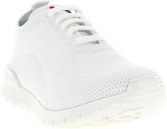 Kiton Mens White Cotton Athletic Sneakers