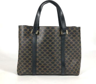 Celine Black Brown Pvc Leather Handbag Tote Bag (Pre-Owned)