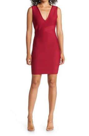 Bebe Bandage Body-Con Minidress in Red at Nordstrom Rack, Size Large