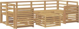 vidaXL Conjunto De Sof&aacute;s De Exterior 7 Uds. Blanco Vidaxl