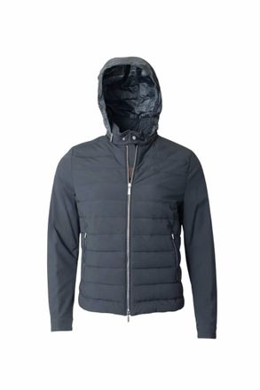 Moorer Mens Stand Collar Quilted Jacket In Lavagna