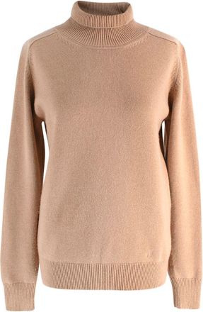 Victoria Beckham Camel Turtle Neck Cashmere Jumper Size XXS