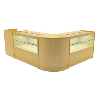 MonsterShop Phoenix LED Shop Counter Set CM60, TB60 & 2 x C1200 - Maple in Beige