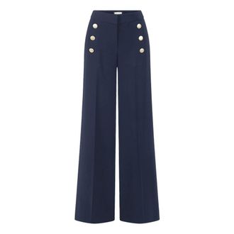 Seductive Wide Broeken - Dames - Wijde Broeken - Blauw - S - Broeken