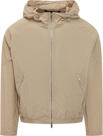 Moose Knuckles Beige Solid Hood Jacket