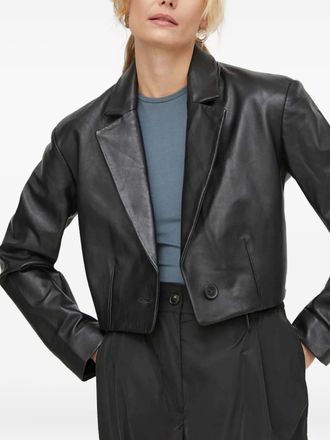 Won Hundred button-up jacket - women - Calf Leather - 40 - Black