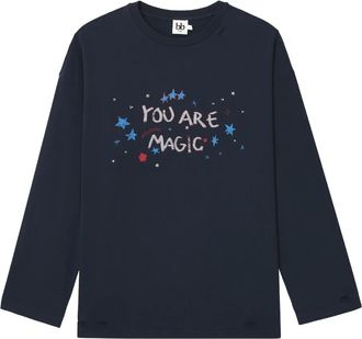 B+ab T-shirt a maniche lunghe con stampa - Blu