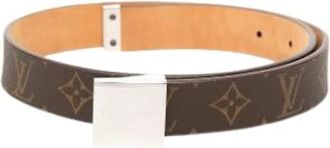 Louis Vuitton Pre-owned Monogram Canvas Riem - Dames - Vintage Accessoires - Bruin - ONE Size - Leer - Vintage