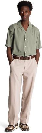 Lyle & Scott Contrast Cuff Shirt in Clay Green/white at Nordstrom, Size Xx-Large