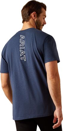 Ariat Mens BV Logo T-Shirt in Navy Heather, Size 2X-Large, by Ariat