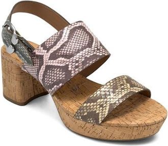 Aerosoles Camera Platform Sandal in Multi Snake Print at Nordstrom, Size 8.5