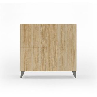 HERDASA Zapatero Modelo Bergen 512, Roble Dorado Con Patas Grafito