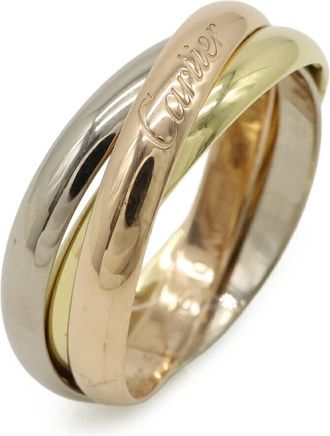 Cartier Trinity Pink Gold White Gold Yellow Gold Yellow Gold (18K) Pink Gold (18K) White Gold (18K) Band Ring (Pre-Owned)