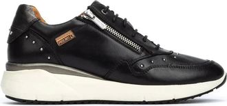 Pikolinos Sella Zip-Lace Sneaker - Dames - Sneakers - Zwart - 36 EU - Leer - Schoenen