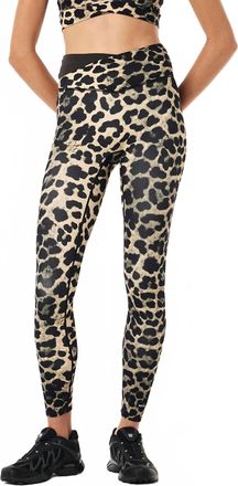 P.E Nation Wander Full Length Legging In Leopard Print Smokestone
