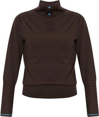 Paul Smith Fitted Wool Turtleneck - Dames - Ronde hals truien - Bruin - S - Wol - Truien & Vesten